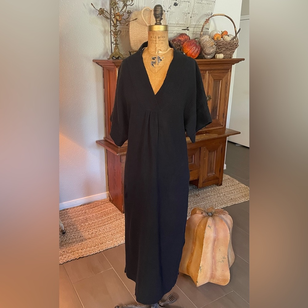 Uncle Frank Cotton Gauze Maxi Kaftan  s/m